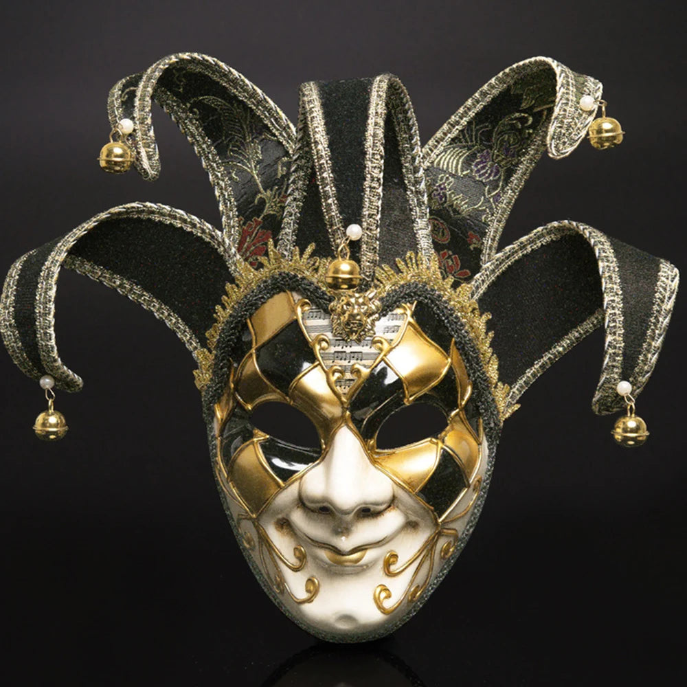 Masquerade Mask in Venetian Style adorned with Party Supplies for Christmas Halloween Carnival Festival