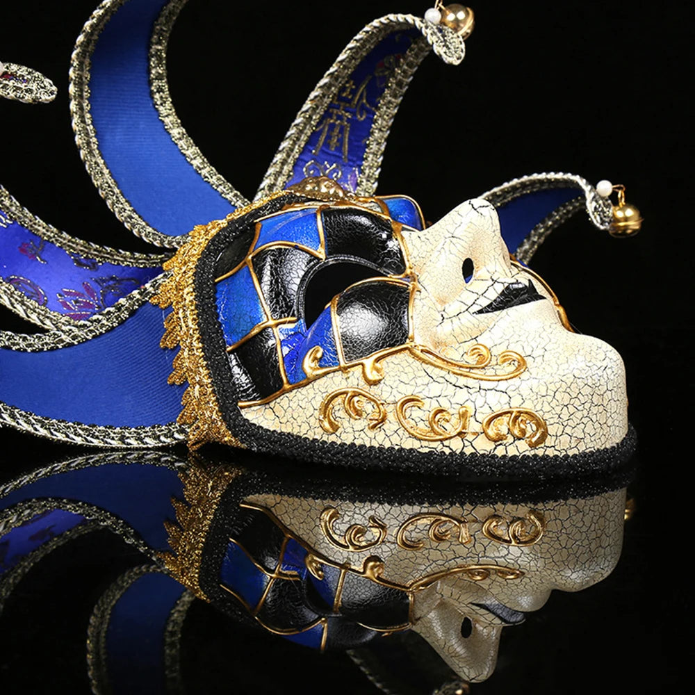 Masquerade Mask in Venetian Style adorned with Party Supplies for Christmas Halloween Carnival Festival