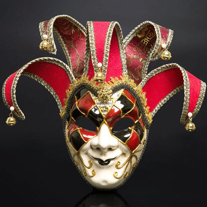 Masquerade Mask in Venetian Style adorned with Party Supplies for Christmas Halloween Carnival Festival