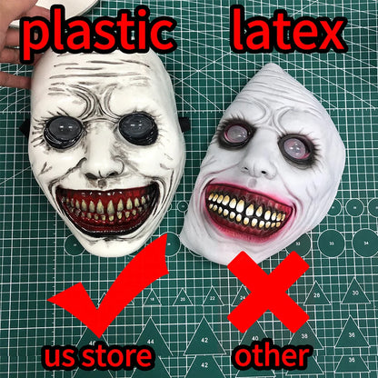 The Exorcist Smiling Face Demon Mask Cosplay Evil Creepy Ghost Skull Plastic Masks Halloween Carnival Purim Party Costume Props