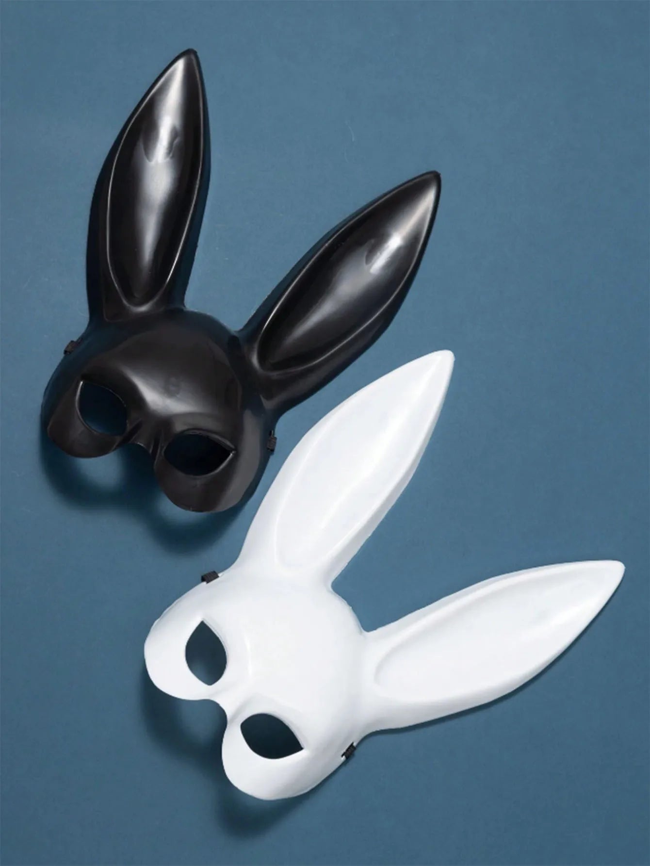 Black White Rabbit Mask Long Ears