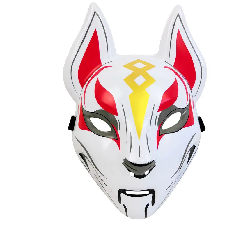 Hot sales Japanese Anime Fox Luminous Mask LED Glowing Cosplay Makomo mask Neon light up Sabito Mask for Halloween costume props