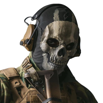 Horror Call of Duty Ghost Tactical Skull Mask Halloween Perform Party Masquerade Prop Helmet Cosplay Latex Headgear