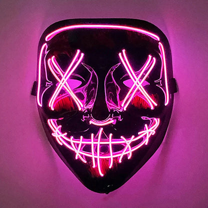 LED Purge Mask v.2 Neon Light Glowing Wireless Rave Mask Decor Luminous