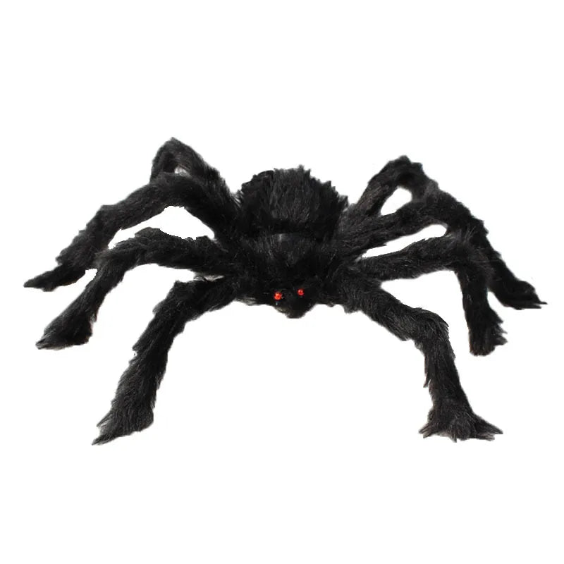 Giant Spider Huge Spider Web Halloween Decoration Props Haunted Indoor Outdoor Spooky Plush Large Araneid Prank Trick Supplies