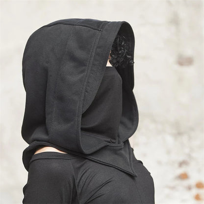 Unisex Halloween Costumes Medieval Mask Hat Cosplay Renaissance Hooded Cloak Cape Cowl Assassin Black Gothic Vampire Accessories