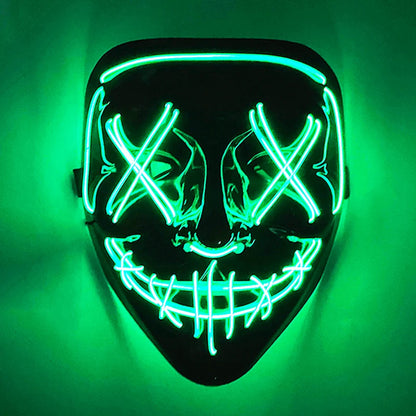 LED Purge Mask v.2 Neon Light Glowing Wireless Rave Mask Decor Luminous