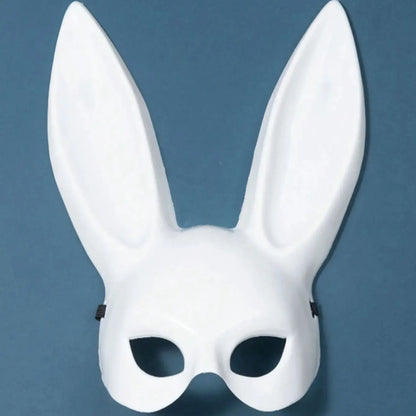 Black White Rabbit Mask Long Ears