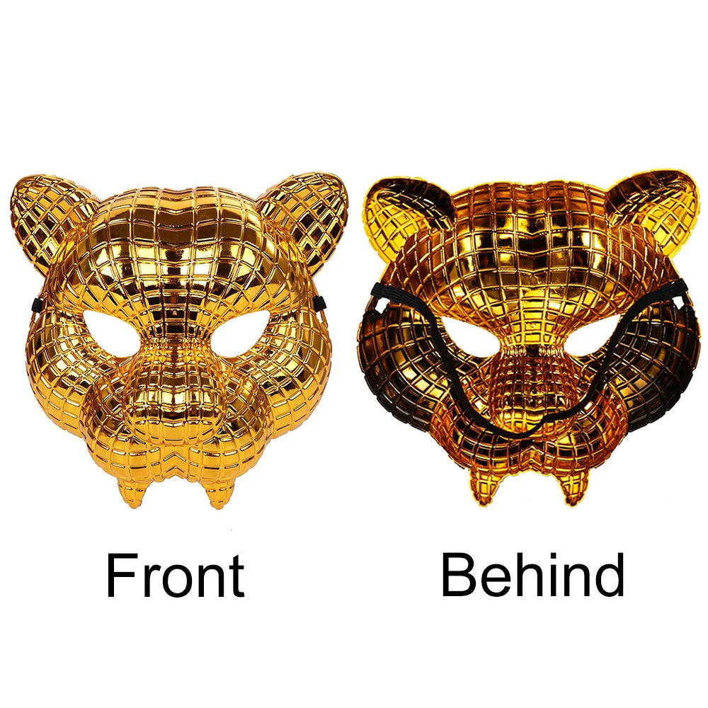 20CM Vip Customer Guest Boss Mask Golden Boss Leopard Halloween Tiger Adult Party Prop Mask For Man Cosplay Shell