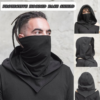 Unisex Halloween Costumes Medieval Mask Hat Cosplay Renaissance Hooded Cloak Cape Cowl Assassin Black Gothic Vampire Accessories