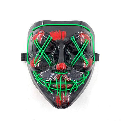 Wireless Halloween Neon LED Purge Mask Masque Masquerade Party Masks Light Grow in the Dark Horror Mask Glowing Masker