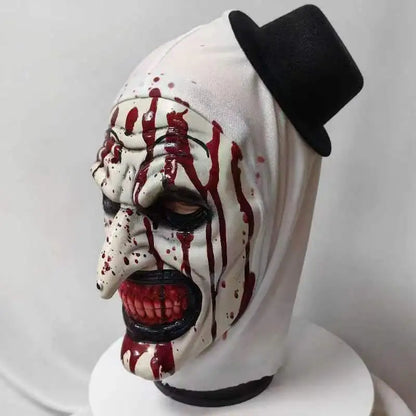 Scary Terrifier 3 Cosplay Mask Halloween Clown Bloody Latex Soft Party Decoration Props Terrifier Masks Costume Adult One Size