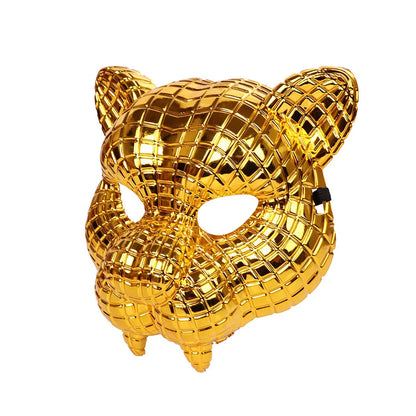 20CM Vip Customer Guest Boss Mask Golden Boss Leopard Halloween Tiger Adult Party Prop Mask For Man Cosplay Shell