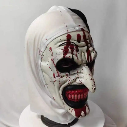 Scary Terrifier 3 Cosplay Mask Halloween Clown Bloody Latex Soft Party Decoration Props Terrifier Masks Costume Adult One Size