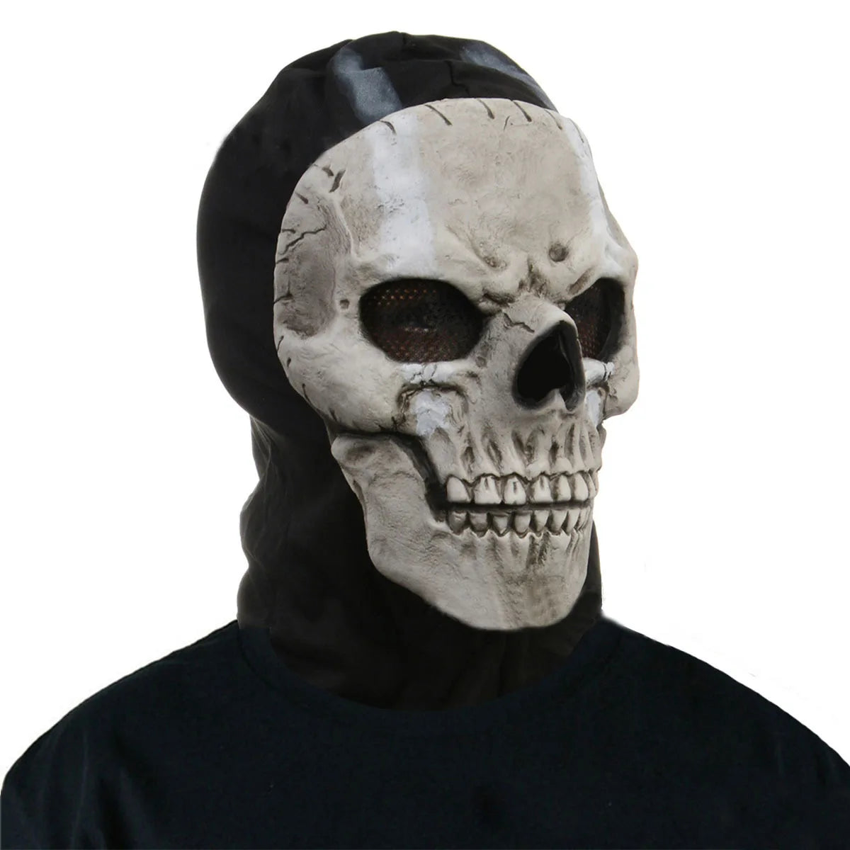 Horror Call of Duty Ghost Tactical Skull Mask Halloween Perform Party Masquerade Prop Helmet Cosplay Latex Headgear