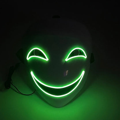 Naucao Halloween Led Mask Smiling Clown Face Role Playing Costume Props for Halloween Performances Makeup Parties