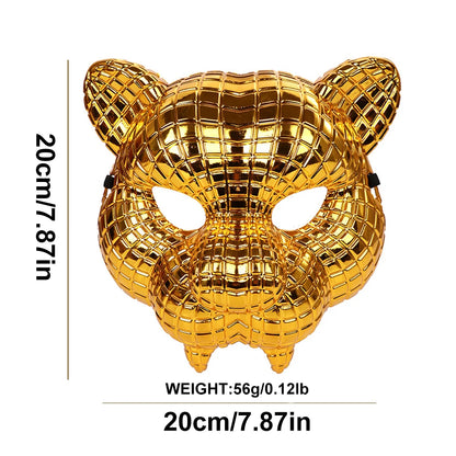 20CM Vip Customer Guest Boss Mask Golden Boss Leopard Halloween Tiger Adult Party Prop Mask For Man Cosplay Shell