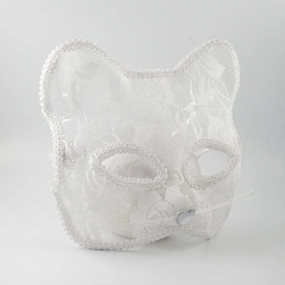 Halloween Cosplay Fox Mask Lace Sexy Eye Mask Animal Mask Half Face Erotic Lace Cat Mask Women Sex Toys For Couple